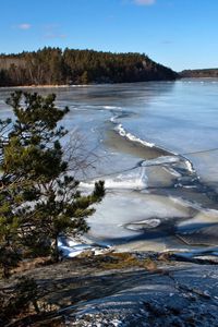 Preview wallpaper ice, river, sky