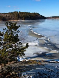 Preview wallpaper ice, river, sky