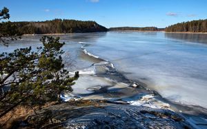 Preview wallpaper ice, river, sky