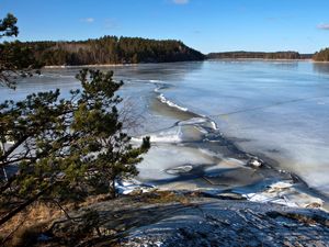 Preview wallpaper ice, river, sky