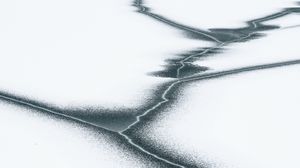 Preview wallpaper ice, snow, cranny, minimalism