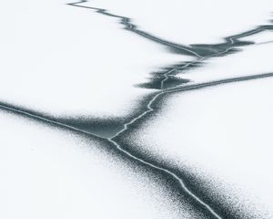 Preview wallpaper ice, snow, cranny, minimalism