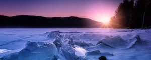 Preview wallpaper ice, snow, sunset, horizon