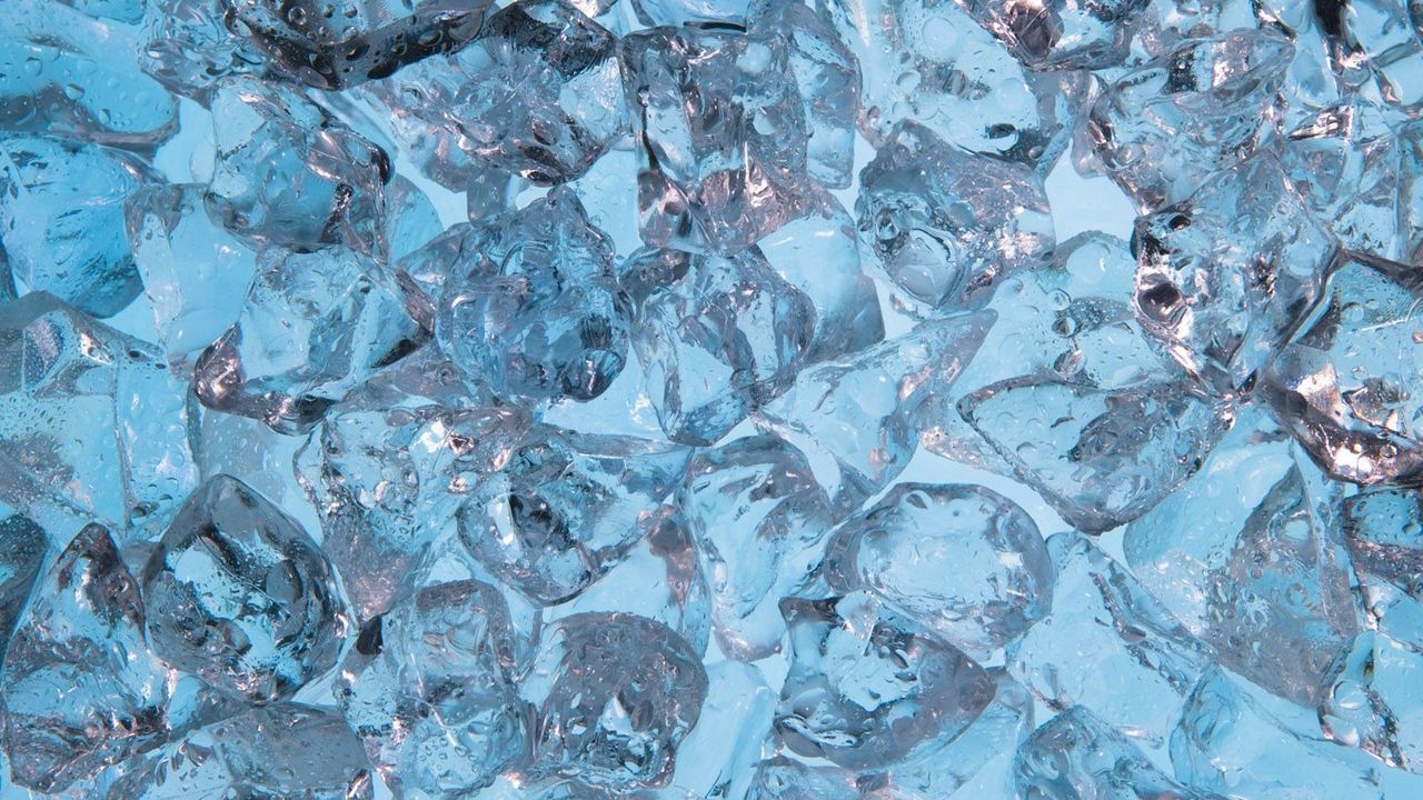 Wallpaper ice, transparent, blue