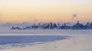 Preview wallpaper ice, trees, fog, snow, winter, white