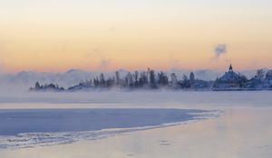 Preview wallpaper ice, trees, fog, snow, winter, white