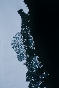 Preview wallpaper ice, water, aerial view, winter