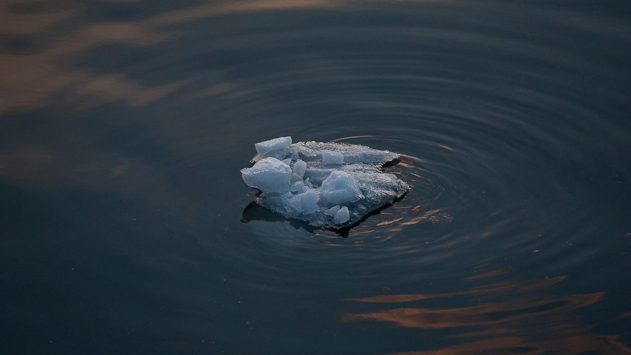 Wallpaper ice, water, iceberg, circles