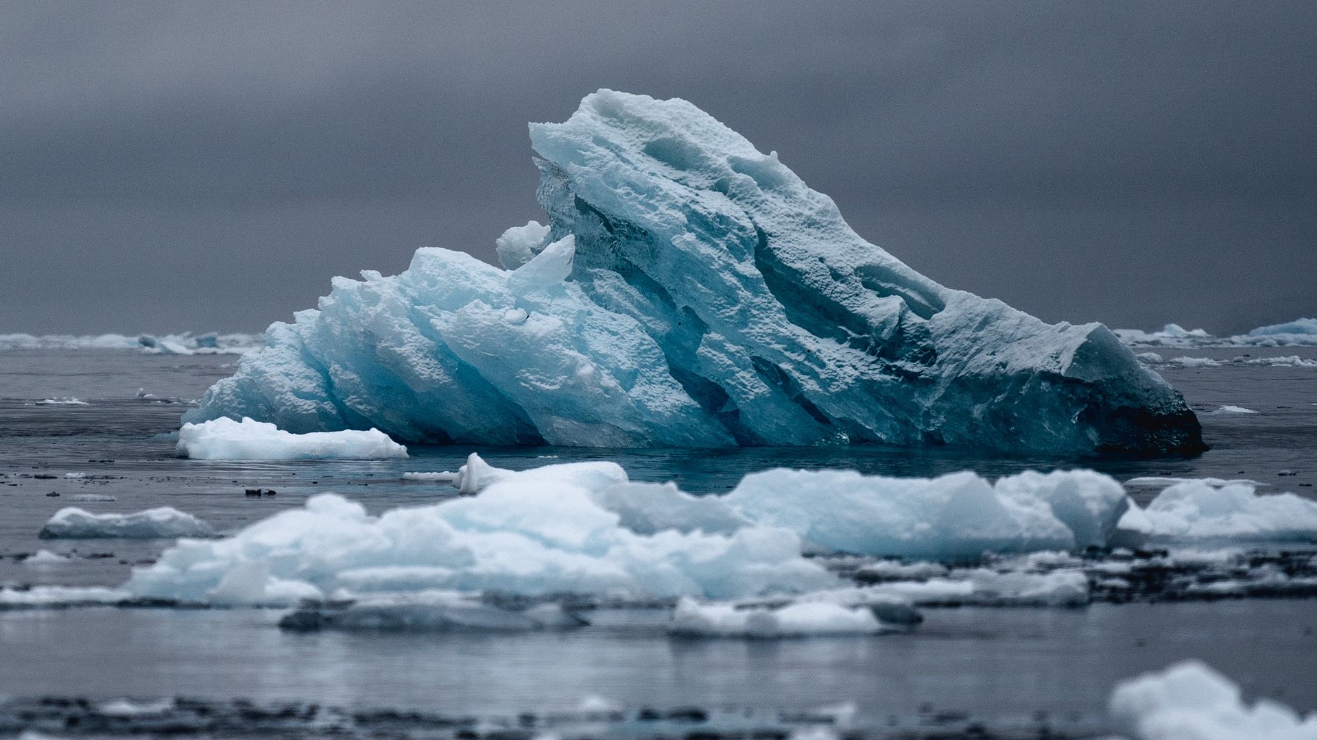 Download wallpaper 1920x1080 iceberg, ice, water, frozen full hd, hdtv ...