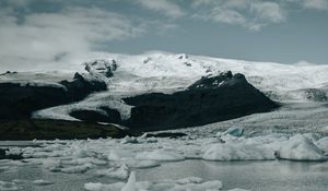 Preview wallpaper ice, water, snow, rocks, winter