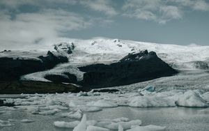 Preview wallpaper ice, water, snow, rocks, winter