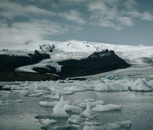 Preview wallpaper ice, water, snow, rocks, winter