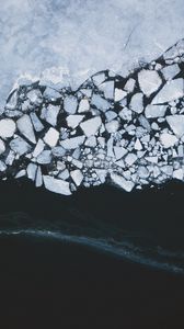 Preview wallpaper ice, wave, ice floes