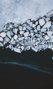 Preview wallpaper ice, wave, ice floes