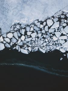 Preview wallpaper ice, wave, ice floes