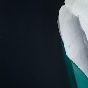Preview wallpaper iceberg, aerial view, ice, water, minimalism