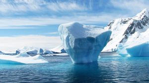 Preview wallpaper iceberg, antarctica, ice floe, ocean