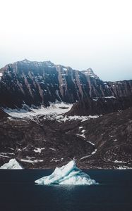 Preview wallpaper iceberg, floe, lake, mountain, sea, coast