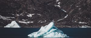 Preview wallpaper iceberg, floe, lake, mountain, sea, coast