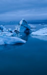 Preview wallpaper iceberg, ice floe, ice, water, snow