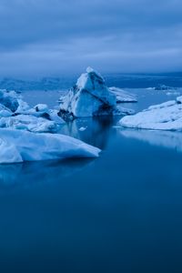 Preview wallpaper iceberg, ice floe, ice, water, snow