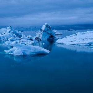 Preview wallpaper iceberg, ice floe, ice, water, snow