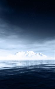 Preview wallpaper iceberg, mountains, sea, sky