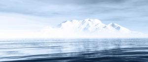 Preview wallpaper iceberg, mountains, sea, sky