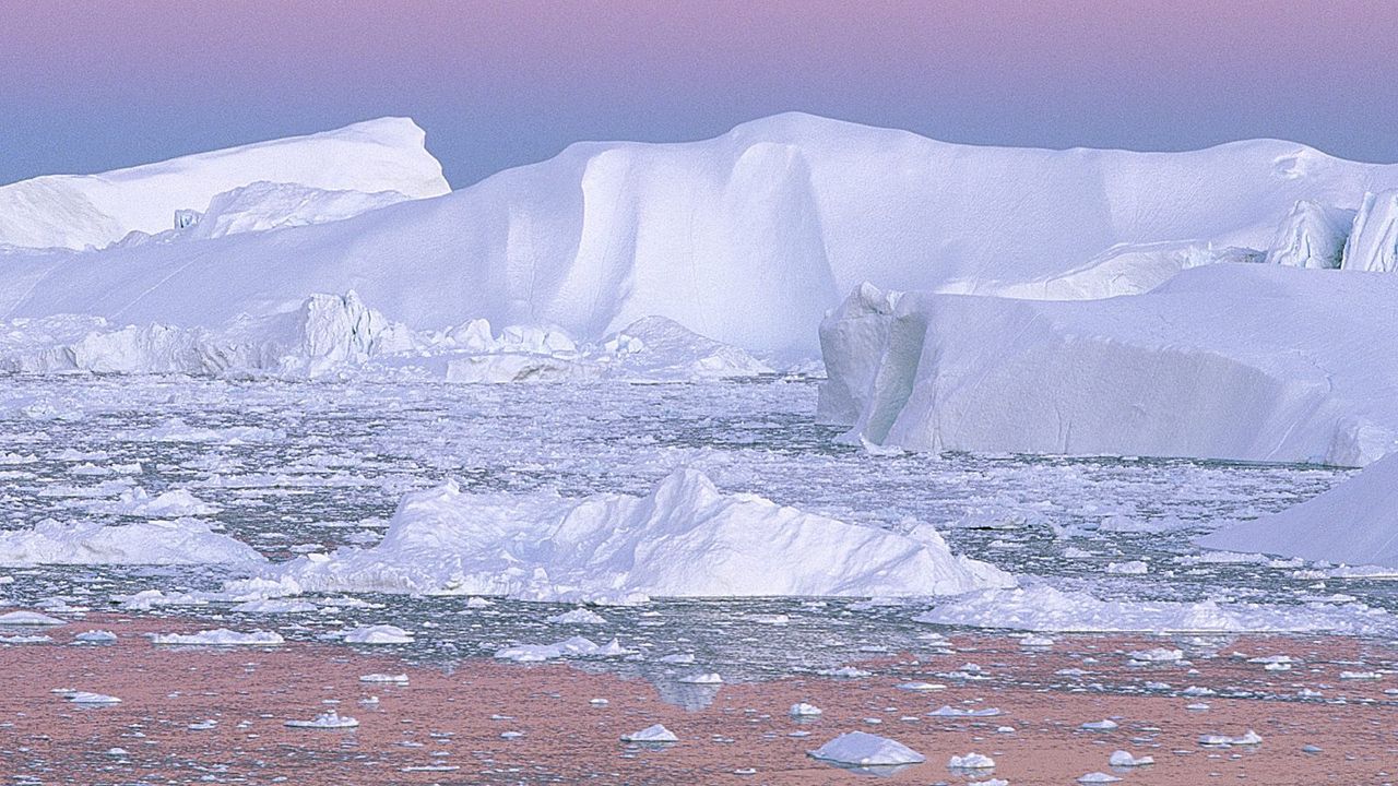 Wallpaper iceberg, pink, white, cold, greenland