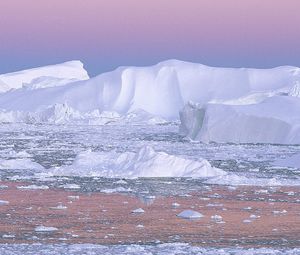 Preview wallpaper iceberg, pink, white, cold, greenland