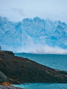 Preview wallpaper iceberg, rocks, sea, shore