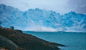 Preview wallpaper iceberg, rocks, sea, shore