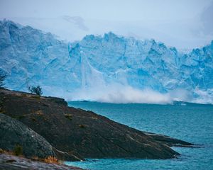 Preview wallpaper iceberg, rocks, sea, shore