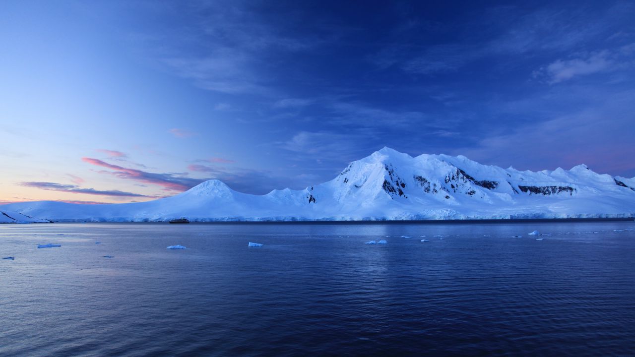 Wallpaper iceberg, snow, mountain, sea