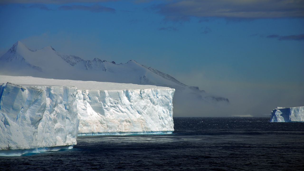 Wallpaper icebergs, antarctica, white, blocks, cold, silence, emptiness