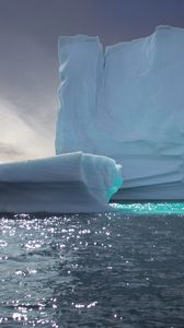 Preview wallpaper icebergs, ice, relief, sea, nature