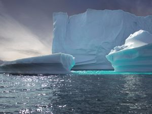 Preview wallpaper icebergs, ice, relief, sea, nature