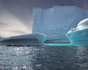 Preview wallpaper icebergs, ice, relief, sea, nature