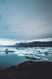 Preview wallpaper icebergs, ice, snow, lake