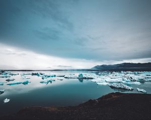 Preview wallpaper icebergs, ice, snow, lake