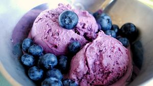 Preview wallpaper ice-cream, balls, bilberry, berry