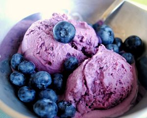 Preview wallpaper ice-cream, balls, bilberry, berry