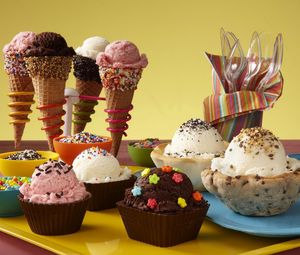 Preview wallpaper ice-cream, portions, dessert, sweet, allsorts, entertainment