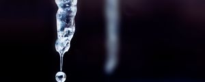 Preview wallpaper icicle, drop, ice, macro, blur