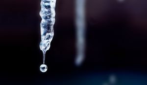 Preview wallpaper icicle, drop, ice, macro, blur