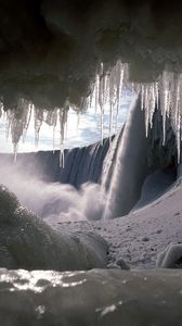 Preview wallpaper icicles, falls, cold, winter