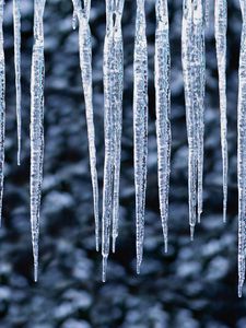 Preview wallpaper icicles, frost, ice, hot