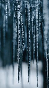 Preview wallpaper icicles, ice, blur, macro