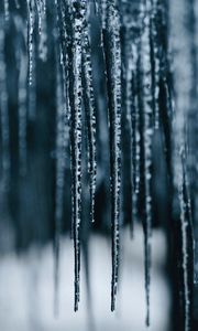 Preview wallpaper icicles, ice, blur, macro