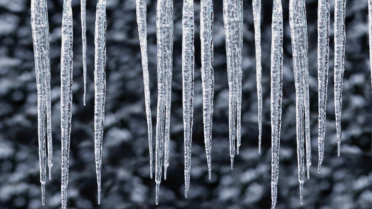 Wallpaper icicles, number, winter, cold, ice